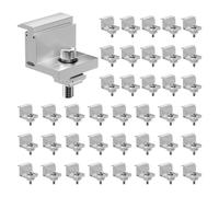 VEVOR Solar Panel Z Mounting Brackets, 35-50mm Adjustable Panel End Clamps, Lightweight Anodized Aluminum Panel Mount Z Brackets for RVs, Campers, Boats, Walls, Roof (40 PCS)