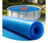 VEVOR Solar Pool Cover 18 ft Round Pool Bubble Cover 12 Mil Pools Solar Blanket