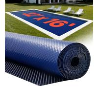 VEVOR Solar Pool Cover, 32x16ft Pool Bubble Cover, 16Mil Pools Solar | Blanket with Dual Heat-Locking Air Layer for Pools, Daytime Heat Absorption, Nighttime Heat Retention, Blue/Black, Cuttable