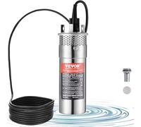 VEVOR Solar Water Pump, 12V DC 120W Deep Well Pump, Flow 3.2GPM, Head 70m, Solar Powered Water Pump for Fountain, Farm Watering, Farm Drinker