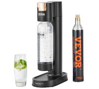 VEVOR Sparkling Water Maker Soda Maker Machine 1 PET Bottle 1 CO2 Cylinder Black