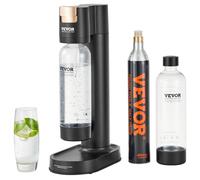 VEVOR Sparkling Water Maker Soda Maker Machine 2 PET Bottle 1 CO2 Cylinder Black