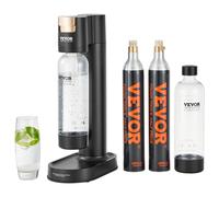 VEVOR Sparkling Water Maker Soda Maker Machine 2 PET Bottle 2 CO2 Cylinder Black
