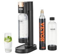 VEVOR Sparkling Water Maker Soda Maker Machine 2 PET Bottle 1 CO2 Cylinder Black