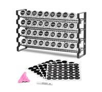 VEVOR Spice Rack Organizer for Cabinet, Spice Organizer with 36 Empty Spice Jars, Lids, Spice Labels, and Funnel Complete Set, Seasoning Organizer for