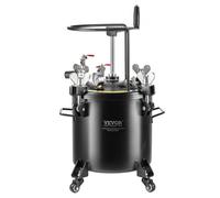 VEVOR Spray Paint Pressure Pot, 20L/5gal Pressure Pot Tank, 70 psi Adjustale Pressure, Steel Pressure Pot Paint Tank with Casters and Leak Repair Seal