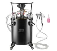 VEVOR Spray Paint Pressure Pot, 30 L/7.5 gal Fully Automatic Stirring Pressure Pot Tank, 70 psi Adjustale Pressure, Pressure Pot Paint Tank with Spray Gun and Hoses, for Home Decor Industry Painting
