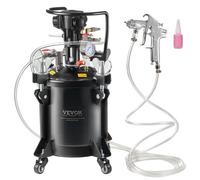VEVOR Spray Paint Pressure Pot, 10 L/2.5 gal Fully Automatic Stirring Pressure Pot Tank, 70 psi Adjustale Pressure, Pressure Pot Paint Tank with Spray Gun and Hoses, for Home Decor Industry Painting