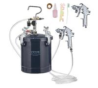 VEVOR Spray Paint Pressure Pot Tank, 10L/2.5gal Air Paint Pressure Pot, 1.5mm+4mm Two Nozzles Two Spray Paint Guns for Industry Home Decor Architecture Construction Automotive Painting, 60PSI Max
