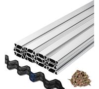 Vevor Spring Wire And Lock Channel,6.56Ft Spring Lock & U-Channel Bundle For Greenhouse, 20 Packs Pe Coated Spring Wire & Aluminum Alloy Channel, Pla