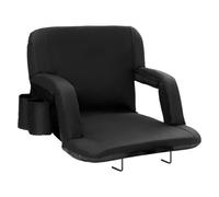 VEVOR Stadium Seat with Back Support, Wide Bleacher Seat Back, Folding Padded Cushion Stadium Chair, Portable Reclining Chair with Hook Pocket Cupholder, Ideal for Sport Event Beach Camping Concert