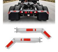 VEVOR Stainless Steel Angled Spring Loaded Mud Flap Hangers 2-1/2"""" Bolt Spacing Mudflap Hangers for Semi Trucks 1 Pair Heavy Duty Semi Truck Mud F