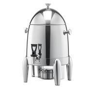 VEVOR Stainless Steel Beverage Dispenser, 12L Drink Dispenser with Alcohol Burner, Hot & Cold Drink Dispensers for Coffee Tea Hot Water, with Spigot Ice Tube, for Restaurants, Hotels, Parties