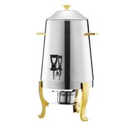 VEVOR Stainless Steel Beverage Dispenser, 13L Drink Dispenser with Alcohol Burner, Hot & Cold Drink Dispensers with Spigot for Coffee Tea Hot Water, Ideal for Restaurants, Hotels, Parties