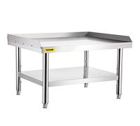 VEVOR Stainless Steel Equipment Grill Stand, 60 x 30 x 24 Inches Stainless Table, Table with Adjustable Storage Undershelf, Equipment Stand Grill Table for Hotel, Home, Restaurant Kitchen