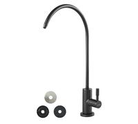 VEVOR Stainless Steel Faucet, Lead-Free Water Purifier Faucets, Reverse Osmosis Faucet with Solid Brass Valve, High Arch Drinking Water Faucets For Kitchen Sink, Bar Counter, Cafe Shop, Matte Black