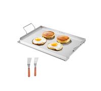 VEVOR Stainless Steel Griddle, 23x16 inch Universal Flat Top Rectangular Plate, Gas Grill Griddle for BBQ Grill, Teppanyaki, Portable Family Cookware