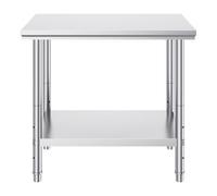 Vevor Stainless Steel Prep Table 900X600X800 mm, 700 Lbs, 3 Height Levels, Heavy Duty Workstation For Kitchen