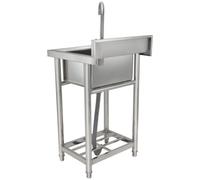 Vevor Stainless Steel Utility Sink, 1 Compartment Free Standing Small Sink Include Faucet & Legs, 16X13X8.7In Commercial