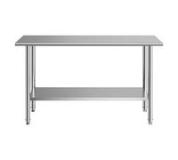 VEVOR Stainless Steel Work Table, 61x152 cm Commercial Food Prep Table