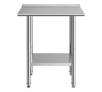 Vevor Stainless Steel Work Table, 61X76 Cm Food Prep Table With Backsplash, Metal Heavy Duty Utility Worktable