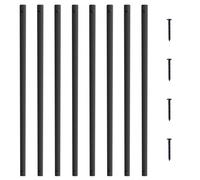 VEVOR Staircase Metal Balusters, 32.28" x 1" x 0.2" Flat Aluminum Alloy Decorative Banister Spindles, 51 Pack Deck Baluster with Screws, Classic Hollo