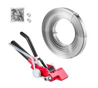 Vevor Steel Banding Strapping Kit, Heavy Duty Banding Sealer Tool With 30.5 M Binding Straps, For Warehouse, Bundling