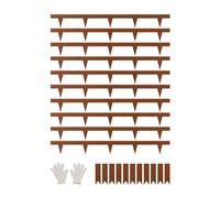 VEVOR Steel Landscape Edging, 10 Packs 40 x 4.5 in Weather-Resistant & Pre-Rust Metal Landscape Edging, Bendable Garden Edging Border, Heavy Duty Lawn Edging, Flower Bed Yard Pathway Divider