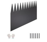 VEVOR Steel Landscape Edging, 4 Packs 40 x 12 in Rust-Resistant Metal Landscape Edging, Bendable Garden Edging Border, Heavy Duty Lawn Edging, Easy-to-Install, Flower Bed Yard Pathway Divider Black