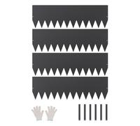 VEVOR Steel Landscape Edging, 4 Packs 40 x 12 in Rust-Resistant Metal Landscape Edging, Bendable Garden Edging Border, Heavy Duty Lawn Edging, Easy-to-Install, Flower Bed Yard Pathway Divider Black