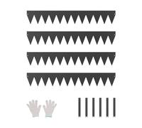 VEVOR Steel Landscape Edging, 4 Packs 40 x 6 in Rust-Resistant Metal Landscape Edging, Bendable Garden Edging Border, Heavy Duty Lawn Edging, Easy-to-Install, Flower Bed Yard Pathway Divider Black