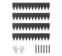 VEVOR Steel Landscape Edging, 4 Packs 40 x 8 in Rust-Resistant Metal Landscape Edging, Bendable Garden Edging Border, Heavy Duty Lawn Edging, Easy-to-Install, Flower Bed Yard Pathway Divider Black