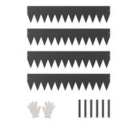 VEVOR Steel Landscape Edging, 4 Packs 40 x 8 in Rust-Resistant Metal Landscape Edging, Bendable Garden Edging Border, Heavy Duty Lawn Edging, Easy-to-Install, Flower Bed Yard Pathway Divider Black