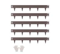 VEVOR Steel Landscape Edging, 5 Packs 39 x 3 in Rust-Resistant Metal Landscape Edging, Bendable Garden Edging Border, Heavy Duty Lawn Edging, Easy-to-Install, Flower Bed Yard Pathway Divider Brown