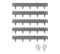 VEVOR Steel Landscape Edging, 5 Packs 39 x 4 in Rust-Resistant Metal Landscape Edging, Bendable Garden Edging Border, Heavy Duty Lawn Edging, Easy-to-Install, Flower Bed Yard Pathway Divider Dark Gray