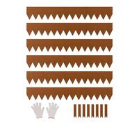 VEVOR Steel Landscape Edging, 6 Packs 40 x 6 in Weather-Resistant & Pre-Rust Metal Landscape Edging, Bendable Garden Edging Border, Heavy Duty Lawn Edging, Flower Bed Yard Pathway Divider