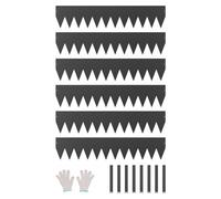 VEVOR Steel Landscape Edging, 6 Packs 40 x 8 in Rust-Resistant Metal Landscape Edging, Bendable Garden Edging Border, Heavy Duty Lawn Edging, Easy-to-Install, Flower Bed Yard Pathway Divider Black