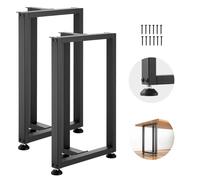 VEVOR Steel Table Legs 29.1 x 17.7 in T Shape 2204 lbs Heavy Duty Set of 2 Black