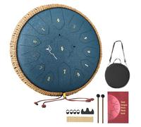VEVOR Steel Tongue Drum, 12 in 13 Notes Rain Drum for Outside Garden, C Major Musical Drums with Music Book & Mallets, Percussion Instrument for Meditation Yoga Beginner Musical Education, Navy Blue