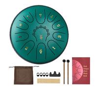 VEVOR Steel Tongue Drum, 6 in 11 Notes Rain Drum for Outside Garden, D Major Musical Drums with Music Book & Mallets, Percussion Instrument for Medita