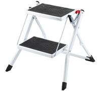 VEVOR Step Ladder 2-Step 150kg Capacity, Ergonomic Folding Steel Step Stool with Wide Anti-Slip Pedal, Sturdy Step Stool for Adults Toddlers, Multi-Use for Household, Kitchen, Office, RVs