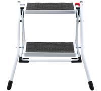 VEVOR Step Stool Ladder 2-Step Foldable 3 Adjustable Height Max Load 150kg