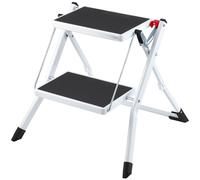 VEVOR Step Stool Ladder 2-Step Foldable 3 Adjustable Height Max Load 150kg