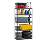 VEVOR Storage Shelves, 2000 lbs, 5 Tier Garage Storage Shelving, 16" D x 32" W x 62.8" H Adjustable Metal Shelves for Garage Shelves Utility Rack