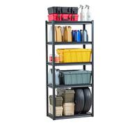 VEVOR Storage Shelves, 2000 lbs, 5 Tier Garage Storage Shelving, 16" D x 32" W x 72" H Adjustable Metal Shelves for Garage Shelves Utility Rack Shelf, Ideal for Kitchen, Warehouse, Basement, Black