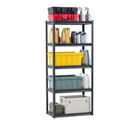 VEVOR Storage Shelves, 2000 lbs, 5 Tier Garage Storage Shelving, 18" D x 32" W x 72" H Adjustable Metal Shelves for Garage Shelves Utility Rack Shelf, Ideal for Kitchen, Warehouse, Basement, Black