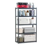 VEVOR Storage Shelves, 2000 lbs, 5 Tier Garage Storage Shelving, 18" D x 40" W x 72" H Adjustable Metal Shelves for Garage Shelves Utility Rack Shelf, Ideal for Kitchen, Warehouse, Basement, Black