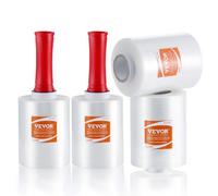VEVOR Stretch Film, 5 inches x 1000 feet, 4 Pack, 80 Gauge Industrial Strength Clear Durable Stretch Wrap Roll, Heavy Duty Shrink Film Stretch Wrap wi