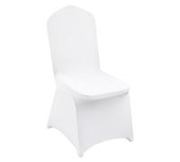 VEVOR Stretch Spandex Folding Chair Covers, Universal Fitted Chair Cover, Removable Washable Protective Slipcovers, for Wedding, Holiday, Banquet, Party, Celebration, Dining (12PCS White)