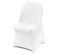 VEVOR White Stretch Spandex Chair Covers - 12 PCS, Folding Kitchen Chairs Cover, Universal Washable Slipcovers Protector, Removable Chair Seat Covers, for Wedding Party Dining Room Banquet Event